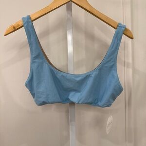 Cali Dreaming Blue Scoop Neck Bra with Wide Straps